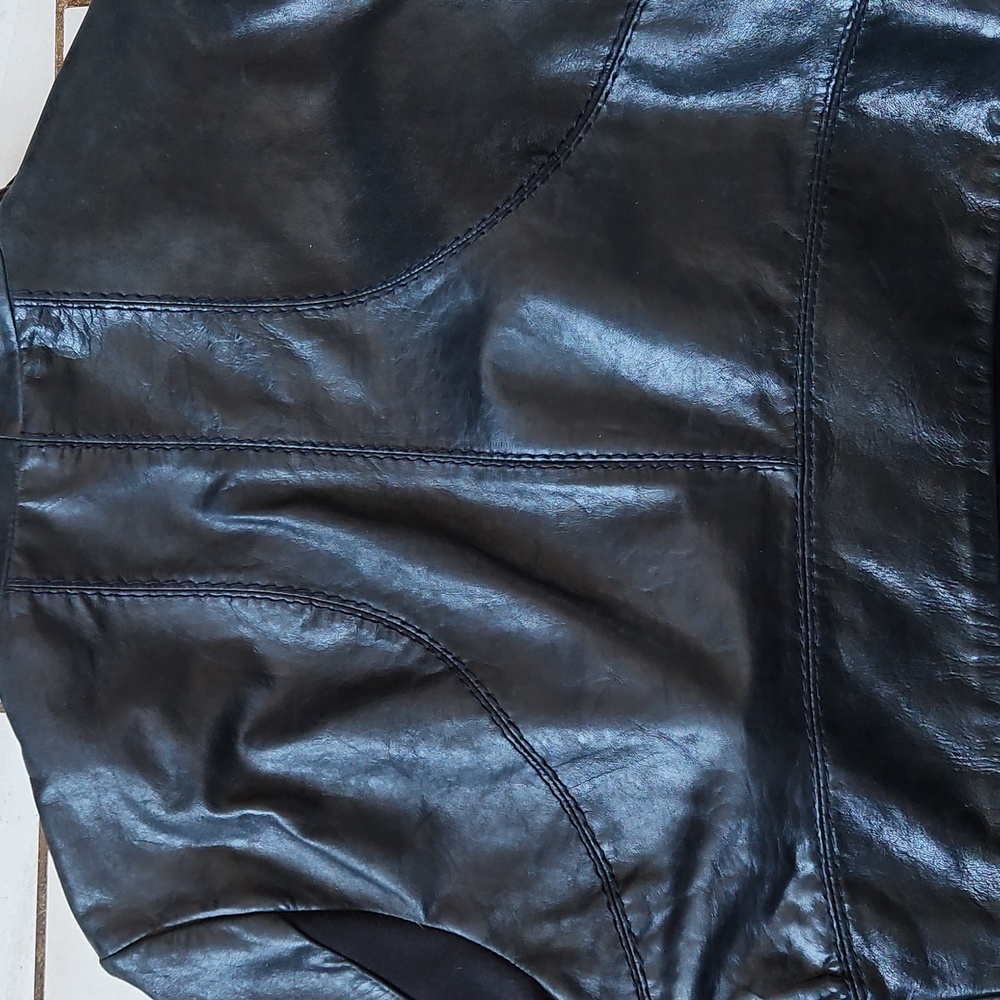 BCBGMaxAzria Black Studded Leather Jacket [Size M] - Picture 9 of 13